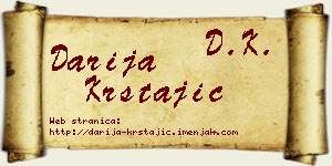 Darija Krstajić vizit kartica